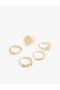 Set of 5 Rings with Stone Detail - 2