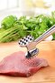 Professional Gurmeaid Double-Sided Metal Meat Tattoo- Chef Meat Prep- Sacrifice Meat Tattoo Gavel - 4