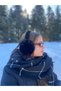 Valentine's Day Gift Winter White Striped Black Scarf Shawl, Plush Earmuff and Gloves Set of 3 - 5