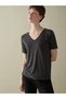 Lcwaikiki Classic Black V-Neck Women's T-Shirt - 2