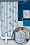 Bathroom Curtain 1X110X200 Single Wing Shower Curtain with Ring Gift and Washing Machine Cover 7085