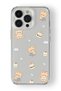 حافظة شفافة مطبوعة بتصميم سويت تيدي بير متوافقة مع هاتف iPhone 16 Pro Max