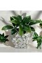 Artificial Flower DIY Podocarpus Plant in 3-Piece Cubic Pot - 2