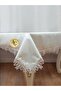 Leather Laced Self Patterned Wipeable Tablecloth