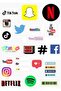 Social Media Design Set of 26 Custom Stickers