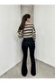 Women's Black Brand Equivalent Combed Cotton Knitted Lycra Stretchy Spanish Leg Leggings - 8