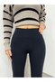 Women's Black Brand Equivalent Combed Cotton Knitted Lycra Stretchy Spanish Leg Leggings - 2