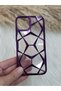 iPhone 12 and 12 Pro Compatible Geometric Diamond Patterned Transparent or Colorful Usable Case - 4