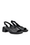 , Women's Genuine Leather Heeled Sandals 151992Z8004 Black - 2