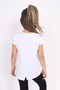 Smiling Face Sequin Girl's Embroidery T-shirt - 4