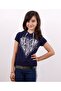Girl's Hooded Foil Printed T-Shirt