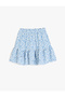Pleated Floral Print A-Line Mini Skirt