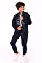 بدلة رياضية مطبوعة بياقة مدورة للأولاد
