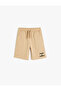 Cotton Pocket Detailed Elastic Waist Shorts