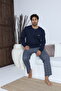Men's Combed Single Jersey Long Sleeve Pajama Set - 6