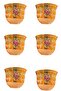 Porcelain Gawa Coffee Cup for 6 People with Rose Pattern, Mirra Cup, 6 Pieces of Coffee Cups Without Handles