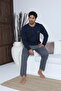 Men's Combed Single Jersey Long Sleeve Pajama Set - 7