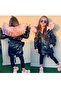 Girl's Leather Coat Winter - 2