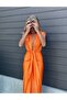 Women's Padded Draped Long Invitation Dress - 5