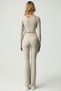 Marion Urban Beat Women's Wide Collar Long Sleeve Sportwear Stone Color Bustier - 5