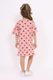Girl's Ruffled Sleeve Full Polka Dot Printed Dress - 5