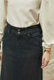 2058-Denim Skirt Indigo - 4