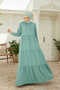 6531-berlin Hooded Raglan Sleeve Dress Mint Green - 3
