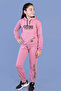 Girl's Printed Kangaroo Pocket Tracksuit Set - 2