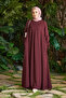 6482-Berlin a Pleated Dress Burgundy - 2