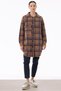 Camel Mink Coat - Plaid Pattern