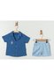 Shirt Sail Pattern Adjustable Waist Short Sleeve with Shorts 3-Piece Set Children's and Baby's Clothing - 5