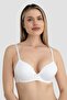 Women's padded underwire bra 3-piece set black white red - 4