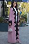Pink Guipure Detailed Abaya - 5