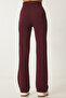 High Waist Lycra Knitted Trousers Bordo Lrv0004 - 6
