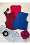 3-Piece Women's Halter Neck Ribbed Strap Zero Sleeve Crop Blouse - 6