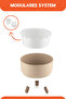 3-TEILIGER TRIPOT-BLUMENTOPF - 3