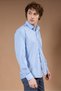 Men's Classic Plain Dakron Long Sleeve Regular Fit Dad Fabric Shirt 8130 - 6