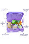 Unicorn Purple 6 Compartment Bento Lunch Box w / Lunch Bag - Blue - 3
