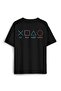 Eat Play Sleep Repeat Gamer Game Back Front Printed Oversize T-Shirt Unisex T-Shirt