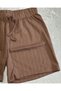 FLEUR WAIST ELASTIC SUS LACE WITH POUCH TRIL TRIL COMBED COTTON SHORTS - 2