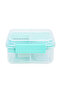 3/4/5 Compartment Convertible 1250ml Bento Lunch Box with 150ml Gravy Bowl - Green - 5