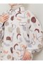 Jesica Print Shirt - Standard Size, Long Sleeve, 2504 Model, Coffee Color - 6