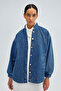 Denim Bomber Jacket - Oversize Cut