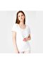 Alma Women's White V-Neck T-Shirt - 3