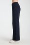High Quality Comfortable Fit Wide Leg with High Waist Pockets Navy Blue Women's Sweatpants - 3