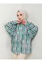Patterned Jessica Shirt Standard Size Long Sleeves 2503 Emerald