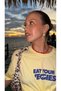 Women's Yellow Vegan Printed Oversize Loose Fit T-Shirt - 8