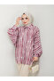 Patterned Jessica Shirt Standard Size Long Sleeves 2503 Bordo - 6