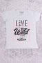 Girls T-Shirt - Live Wild Printed, Crew Neck, F17