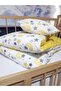 5 Pieces 90X130 Baby Sleeping Set - Crescent Star Yellow Quilt Pillow Sheet Set - 8